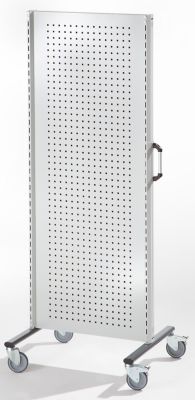 Image of Industrie-Trennwandsystem - Grundelement fahrbar Breite 800 mm - lichtgrau