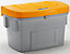 EUROKRAFT Universal- und Streusandbehälter - Volumen 100 Liter - Deckel orange