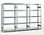 EUROKRAFT Rayonnage emboîtable de stockage galvanisé, version légère - hauteur rayonnage 2000 mm - rayonnage additionnel, largeur x profondeur 1000 x 300 mm