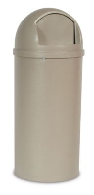 Image of Abfallbehälter von Rubbermaid aus Polyethylen feuerhemmend - 57 Liter Volumen - beige
