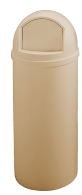Image of Feuerhemmender Rubbermaid Abfallbehälter aus PE - Inhalt 80 Liter - beige