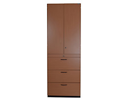 office akktiv CARINA Armoire et rayonnage de bureau combinés - 3 tiroirs pour dossiers suspendus, 3 tablettes