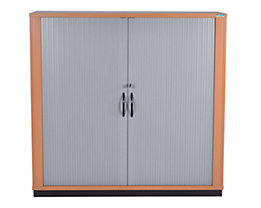 office akktiv CARINA Armoire à rideaux à lames verticales - 2 tablettes, 3 hauteurs de classeurs