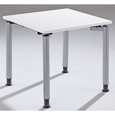 THEA Schreibtisch mit 4-Fußgestell - Höhe 680 – 820 mm - Breite 800 mm, altweiß