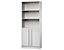VIOLA Regalschrank - 2 Fachböden offen, 1 Fachboden hinter Türen - weiß | 7700/W/W