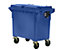 Conteneur à déchets 4 roues en plastique conforme à la norme DIN EN 840 - capacité 660 l - rouge, 5 pièces et +