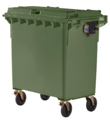 Image of Kunststoff-Großmüllbehälter nach DIN EN 840 - Volumen 770 l - grün ab 5 Stk