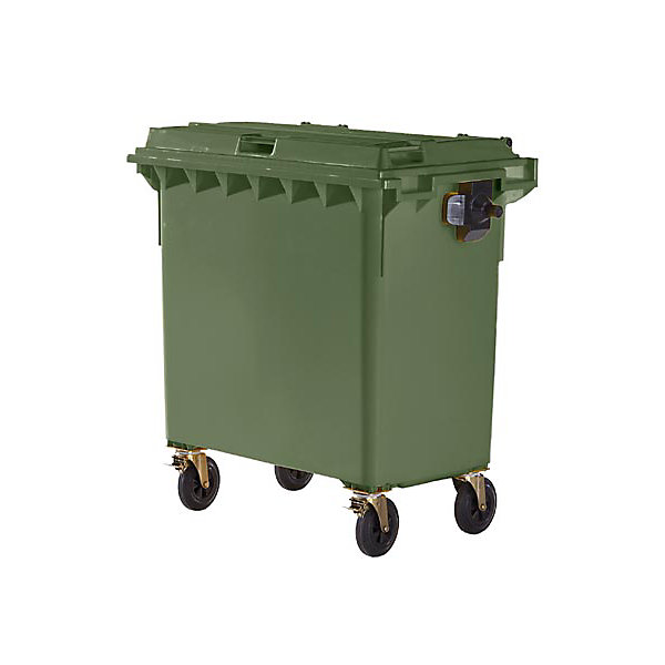 Image of Kunststoff-Großmüllbehälter nach DIN EN 840 - Volumen 770 l - grün ab 5 Stk