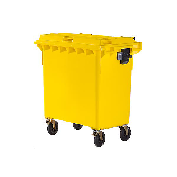 Image of Kunststoff-Großmüllbehälter nach DIN EN 840 - Volumen 770 l - gelb ab 5 Stk