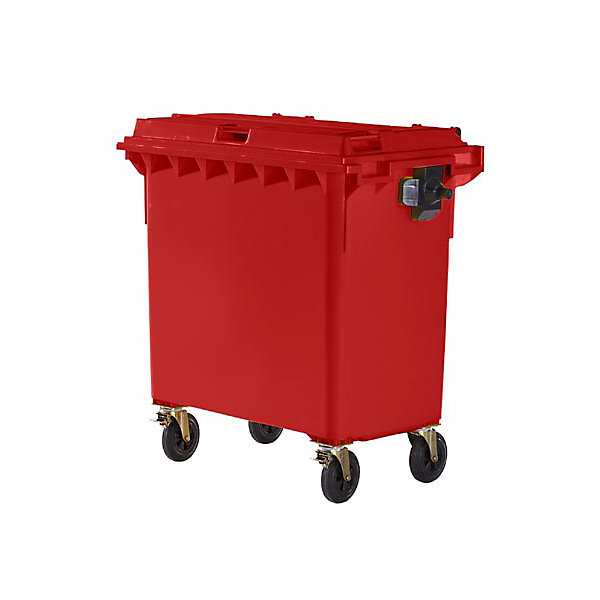 Image of Kunststoff-Großmüllbehälter nach DIN EN 840 - Volumen 770 l - rot