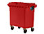 Conteneur à déchets 4 roues en plastique conforme à la norme DIN EN 840 - capacité 770 l - jaune, 5 pièces et +