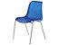 Chaise coque en plastique - sans rembourrage - coque bleu ardoise / lot de 2