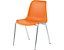 Chaise coque en plastique - sans rembourrage - coque bleu ardoise / lot de 2