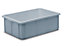 Stapelbehälter aus Polypropylen - Inhalt 20 l, Außenmaße LxBxH 600 x 400 x 125 mm - grau, ab 10 Stk