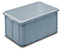 utz Stapelbehälter aus Polypropylen - Inhalt 60 l, Außenmaße LxBxH 600 x 400 x 339 mm - grau