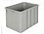 VECTURA Kunststoff-Stapelbehälter - Inhalt 96 l, Außenmaße LxBxH 668 x 452 x 412 mm - grau