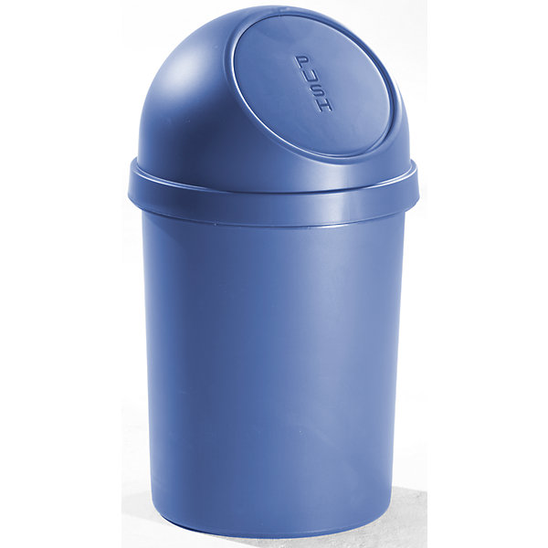 Image of helit Push-Abfallbehälter mit VE 2 Stück - aus Kunststoff Volumen 45 Liter Höhe 700 mm - blau
