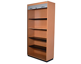 office akktiv CARINA Armoire à rideaux à lames horizontales - 4 tablettes, 5 hauteurs de classeurs