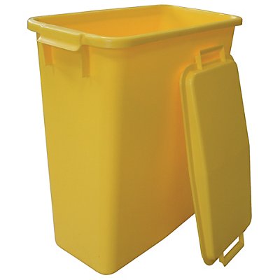 Conteneur polyvalent - capacité 60 l - L x l x h 555 x 280 x 590 mm, jaune