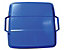 GRAF Steckdeckel, mit 2 Handgriffen - für Inhalt 90 l, lose aufliegend - blau