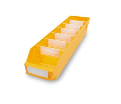 Image of STEMO Regalkasten aus hochschlagfestem Polypropylen - gelb - LxBxH 500 x 118 x 95 mm VE 30 Stk