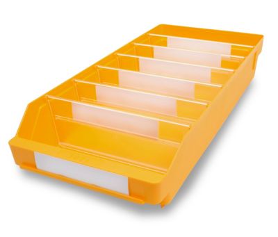 Image of STEMO Regalkasten aus hochschlagfestem Polypropylen - gelb - LxBxH 500 x 240 x 95 mm VE 15 Stk