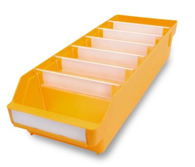 Image of STEMO Regalkasten aus hochschlagfestem Polypropylen - gelb - LxBxH 500 x 180 x 110 mm VE 20 Stk