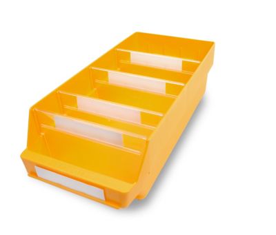 Image of STEMO Regalkasten aus hochschlagfestem Polypropylen - gelb - LxBxH 500 x 240 x 150 mm VE 10 Stk