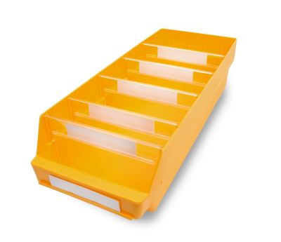Image of STEMO Regalkasten aus hochschlagfestem Polypropylen - gelb - LxBxH 600 x 240 x 150 mm VE 10 Stk