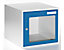 QUIPO Schließfachwürfel mit Sichtfenster - HxBxT 350 x 400 x 450 mm - Türrahmen resedagrün RAL 6011