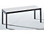 EUROKRAFT Banc de vestiaire à piétement acier - L x h x p 1000 x 415 x 400 mm - assise oak silver