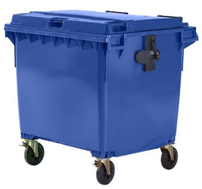 Image of SSI Schäfer Kunststoff-Großmüllbehälter nach DIN EN 840 - Volumen 1100 l - blau