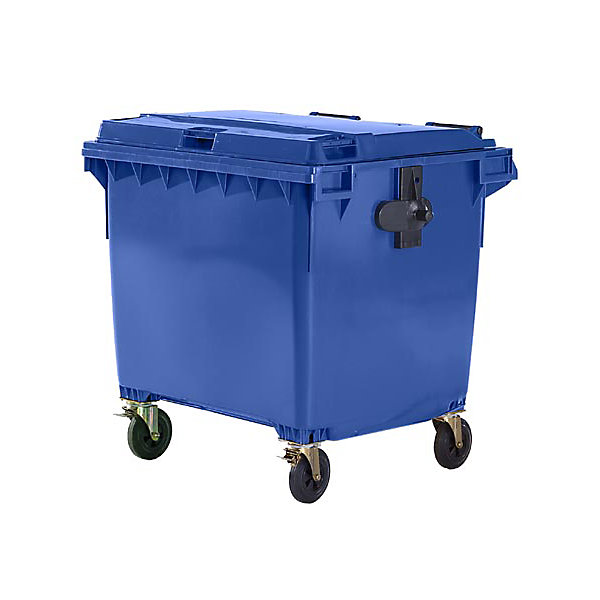 Image of Kunststoff-Großmüllbehälter nach DIN EN 840 - Volumen 1100 l - blau ab 5 Stk