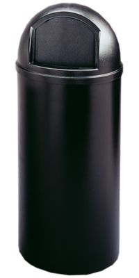 Image of Abfallbehälter von Rubbermaid aus Polyethylen feuerhemmend - 57 Liter Volumen - schwarz