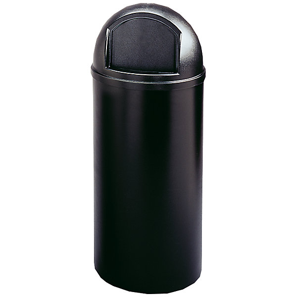 Image of Abfallbehälter von Rubbermaid aus Polyethylen feuerhemmend - 57 Liter Volumen - schwarz