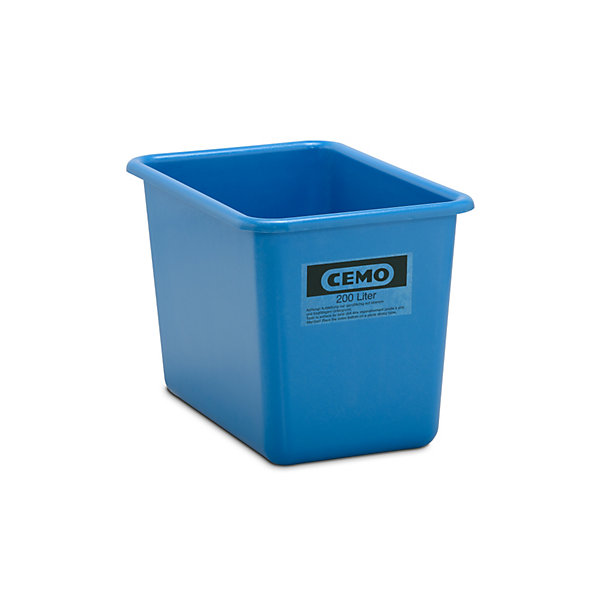 Image of CEMO Großbehälter aus GfK - Inhalt 200 l LxBxH 873 x 572 x 585 mm - blau