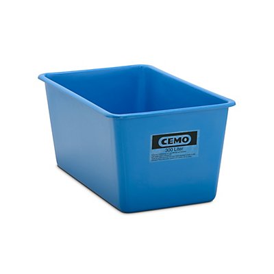 CEMO Großbehälter aus GfK - Inhalt 300 l, LxBxH 1170 x 690 x 520 mm - blau