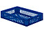 Euro-Format-Stapelbehälter, Wände und Boden durchbrochen - LxBxH 600 x 400 x 120 mm - blau, VE 5 Stk