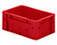 Schwerlast-Euro-Behälter, Polypropylen - Inhalt 4,1 l, LxBxH 300 x 200 x 120 mm, Wände geschlossen - Boden geschlossen, rot, VE 8 Stk
