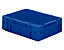EURO-Behälter | Polypropylen | Inhalt 9,2 l | LxBxH 400 x 300 x 120 mm | Wände geschlossen | Boden geschlossen | Blau | VE 4 Stk