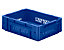 Schwerlast-Euro-Behälter, Polypropylen - Inhalt 9,2 l, LxBxH 400 x 300 x 120 mm, Wände durchbrochen - Boden geschlossen, blau, VE 4 Stk