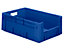 Euro-Stapelbehälter - Inhalt 38 l, Außen-LxBxH 600 x 400 x 210 mm, VE 2 Stk - blau