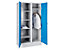 Wolf Armoire métallique - armoire de rangement large sur socle - portes bleu clair RAL 5012, corps gris clair RAL 7035