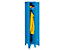 Wolf Stahlspind mit Stollenfüßen, Abteile schrankhoch - Vollwandtüren, Abteilbreite 300 mm - 1 Abteil, lichtblau
