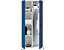 EUROKRAFT Mehrzweckschrank, links 3 Fachböden, rechts Hutboden, Kleiderstange - HxBxT 1800 x 800 x 500 mm - komplett lichtgrau
