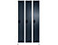 EUROKRAFT Garderobenschrank, Abteilhöhe 1676 mm - HxBxT 1800 x 1200 x 500 mm, 3 Abteile - Korpus lichtgrau, Türen brillantblau