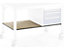 Ablageboden unten - für Tisch- BxT 750 x 800 mm - Boden- BxT 640 x 595 mm