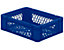 Euro-Format-Stapelbehälter, Wände und Boden durchbrochen - LxBxH 400 x 300 x 120 mm - blau, VE 5 Stk
