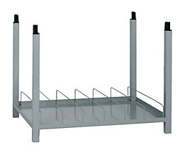Rayonnage modulaire pour aérosols - avec 1 tablette à 6 compartiments pour aérosols