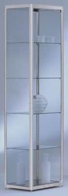 Image of BST INSIDE Standvitrine vollverglast - quadratisch 4 Böden - HxBxT 1820 x 400 x 400 mm